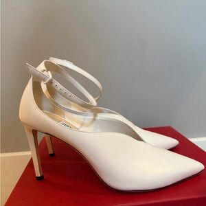 Jimmy Choo White Ankle Strap Heels